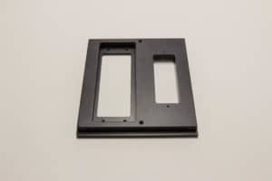 CNC Machined Aluminum Base Plate, Hard Black Anodized
