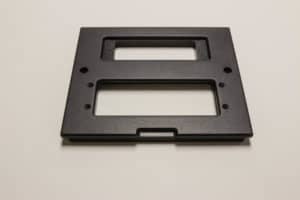 Black anodized CNC Milled aluminum base plate